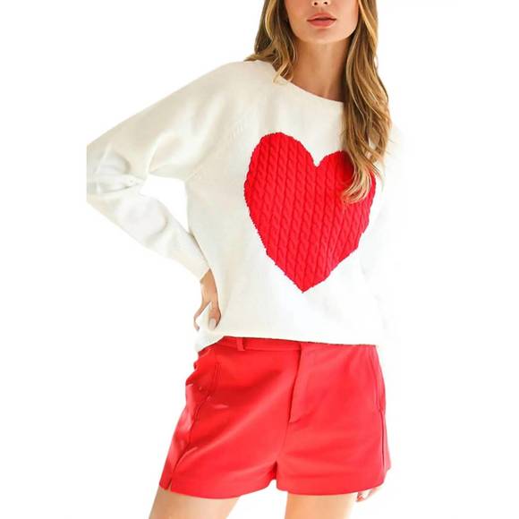 LAVENDER FOLLOW YOUR HEART SWEATER main image 1